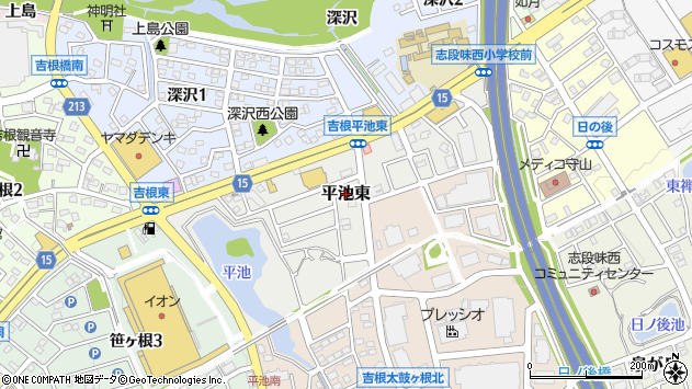 〒463-0809 愛知県名古屋市守山区平池東の地図