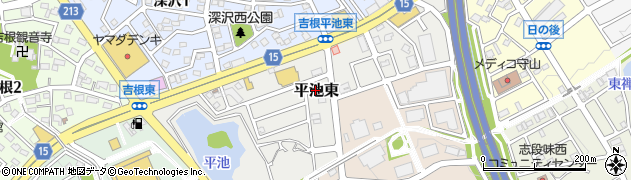 愛知県名古屋市守山区平池東周辺の地図