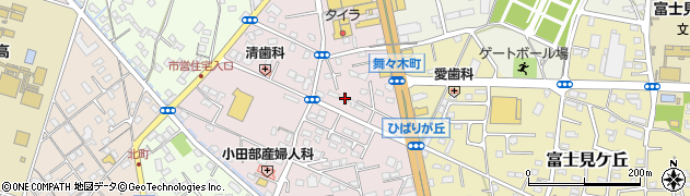 静岡県富士宮市ひばりが丘296周辺の地図