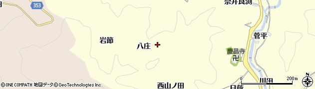 愛知県豊田市三箇町八庄周辺の地図