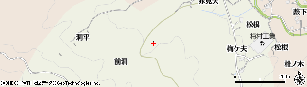 愛知県豊田市石畳町前洞周辺の地図