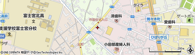 静岡県富士宮市ひばりが丘7周辺の地図