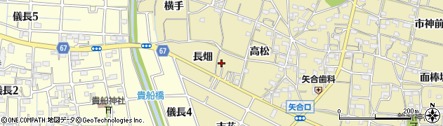 愛知県稲沢市矢合町長畑周辺の地図