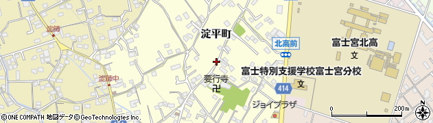静岡県富士宮市淀平町周辺の地図