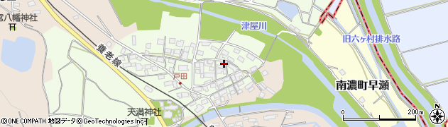 岐阜県海津市南濃町戸田周辺の地図