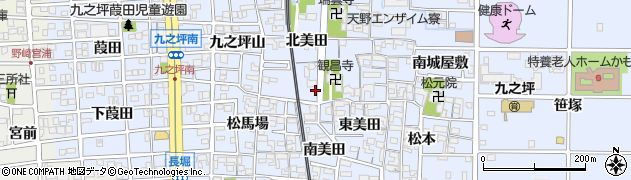 愛知県北名古屋市九之坪北美田29周辺の地図