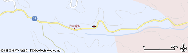 愛知県豊田市上中町秀沢周辺の地図