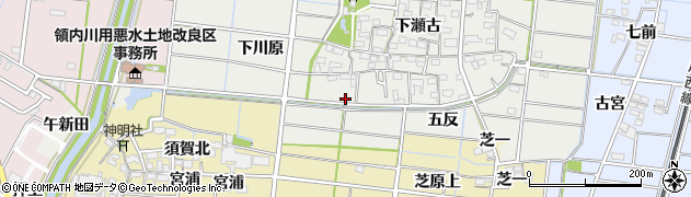 愛知県稲沢市祖父江町二俣下川原48周辺の地図
