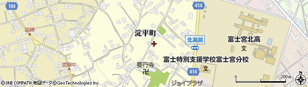 静岡県富士宮市淀平町517周辺の地図