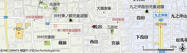 愛知県北名古屋市野崎（乾出）周辺の地図