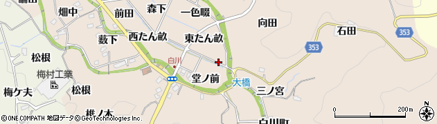 愛知県豊田市白川町（松ノ本）周辺の地図