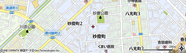 愛知県春日井市妙慶町114周辺の地図
