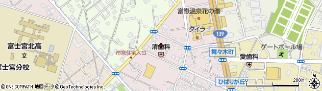 静岡県富士宮市ひばりが丘1055周辺の地図