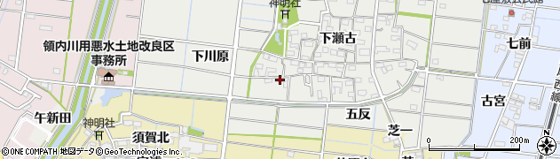 愛知県稲沢市祖父江町二俣下川原1307周辺の地図