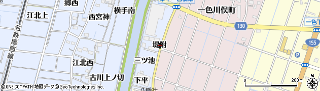 愛知県稲沢市片原一色町堤附周辺の地図