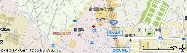 静岡県富士宮市ひばりが丘1083周辺の地図