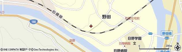 鳥取県日野郡日野町野田158周辺の地図