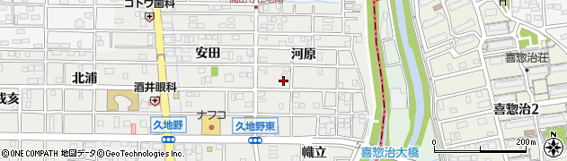 愛知県北名古屋市久地野河原107周辺の地図