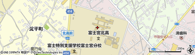 静岡県富士宮市宮北町周辺の地図