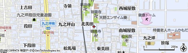 愛知県北名古屋市九之坪庚申前5周辺の地図