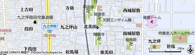 愛知県北名古屋市九之坪庚申前3周辺の地図