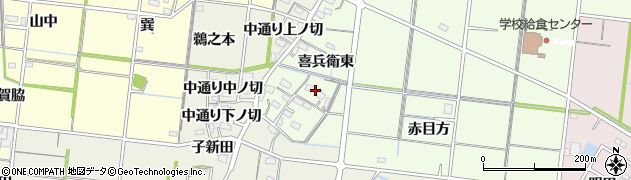愛知県稲沢市祖父江町両寺内喜兵衛東1107周辺の地図