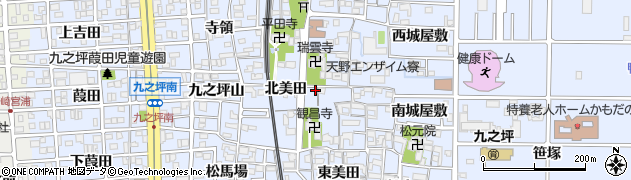 愛知県北名古屋市九之坪庚申前1周辺の地図