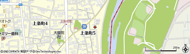 愛知県春日井市上条町5丁目周辺の地図