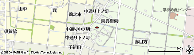 愛知県稲沢市祖父江町両寺内喜兵衛東1077周辺の地図