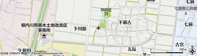 愛知県稲沢市祖父江町二俣下川原39周辺の地図