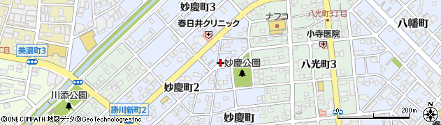 愛知県春日井市妙慶町118周辺の地図