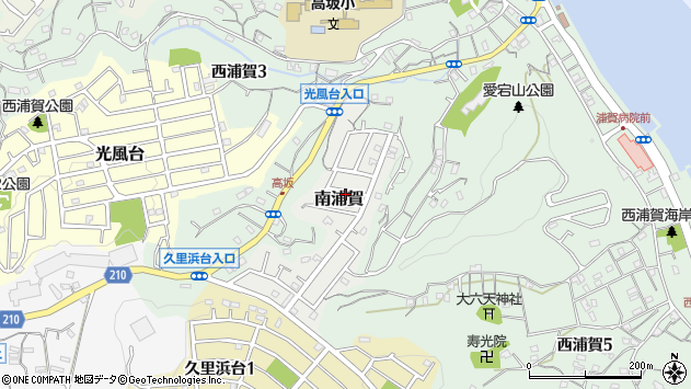 〒239-0825 神奈川県横須賀市南浦賀の地図