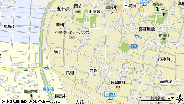 〒492-8342 愛知県稲沢市矢合町の地図