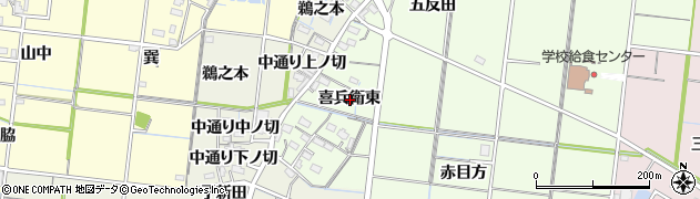 愛知県稲沢市祖父江町両寺内喜兵衛東周辺の地図