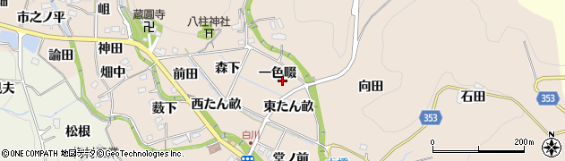 愛知県豊田市白川町一色畷周辺の地図