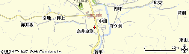 愛知県豊田市三箇町（奈井良渕）周辺の地図