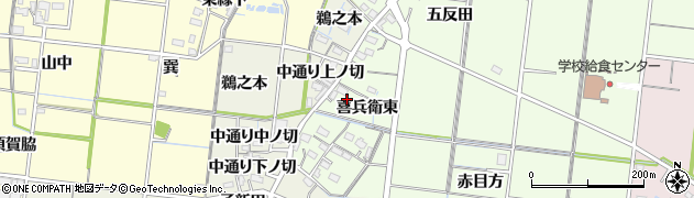 愛知県稲沢市祖父江町両寺内喜兵衛東1068周辺の地図