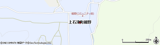 岐阜県大垣市上石津町細野周辺の地図