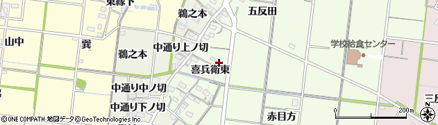 愛知県稲沢市祖父江町両寺内喜兵衛東14周辺の地図