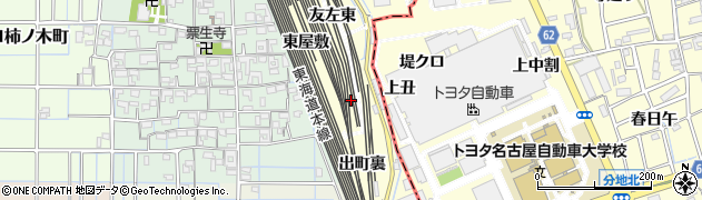 愛知県稲沢市井之口町（大道北）周辺の地図