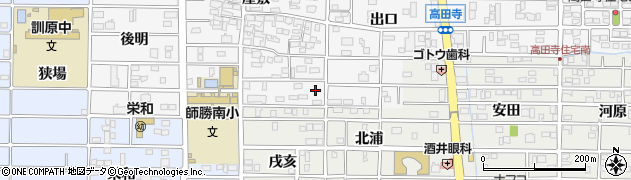 愛知県北名古屋市高田寺屋敷519周辺の地図