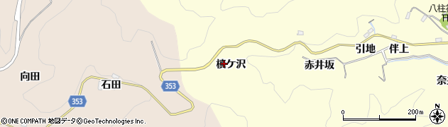 愛知県豊田市三箇町（槙ケ沢）周辺の地図