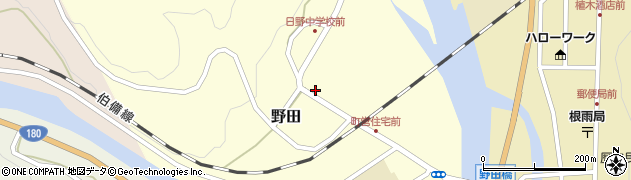 鳥取県日野郡日野町野田40周辺の地図
