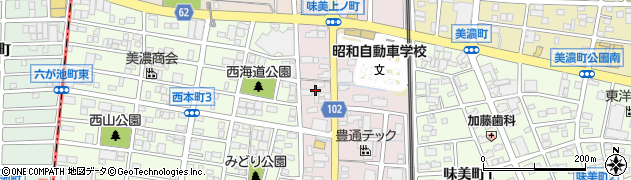 愛知県春日井市味美西本町2300周辺の地図