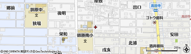 愛知県北名古屋市高田寺屋敷508周辺の地図