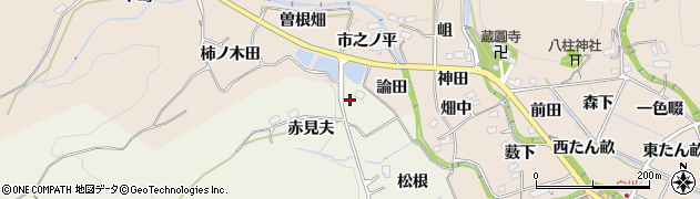 愛知県豊田市石畳町（道下）周辺の地図
