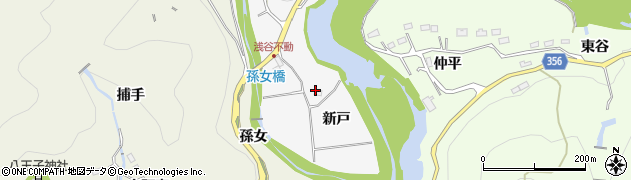 愛知県豊田市浅谷町（新戸）周辺の地図
