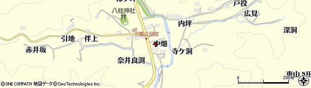 愛知県豊田市三箇町周辺の地図