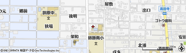 愛知県北名古屋市高田寺屋敷496周辺の地図