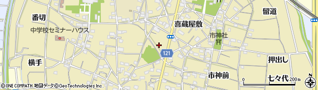 愛知県稲沢市矢合町（三吉跡）周辺の地図